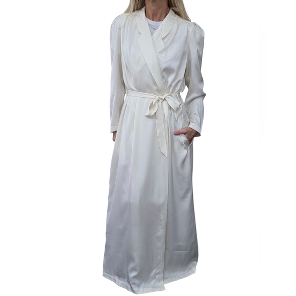 Evan Picone Other - Vintage 80s Evan Picone Ivory Wrap Style Maxi Dress